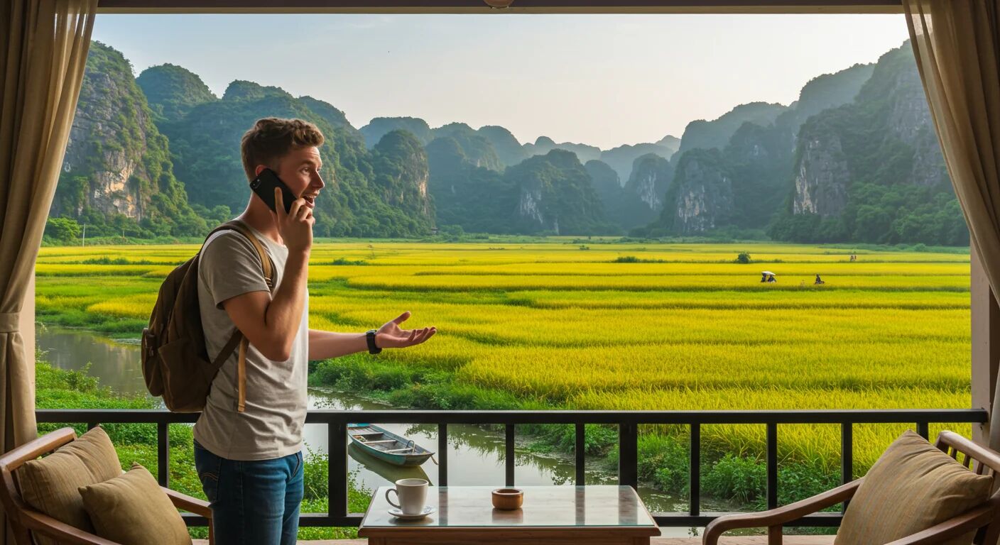Solo Traveler calling to book a Bike in Tam Coc, Ninh Binh